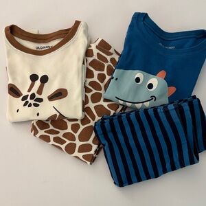 Old Navy Kids Pajama Set - Cream and Blue
